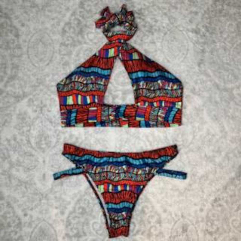 Colorful Patterned Bikini Bottom